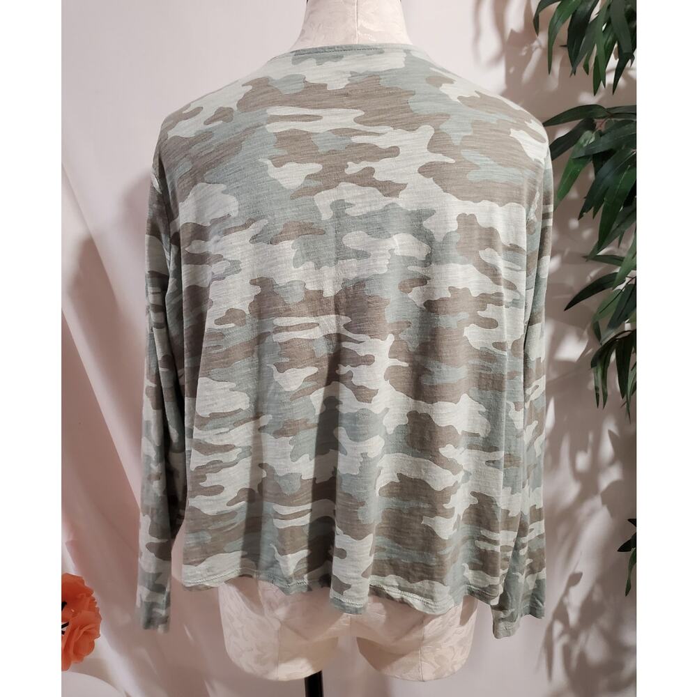 Belle Kim Gravel Lot of 2 Open Waterfall Cardigans Size XL Camo Animal Leopard - Picture 8 of 13